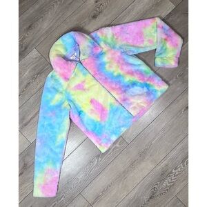 NWOT Andree By Unit Pastel Faux Fur Plush Full Zip Jacket